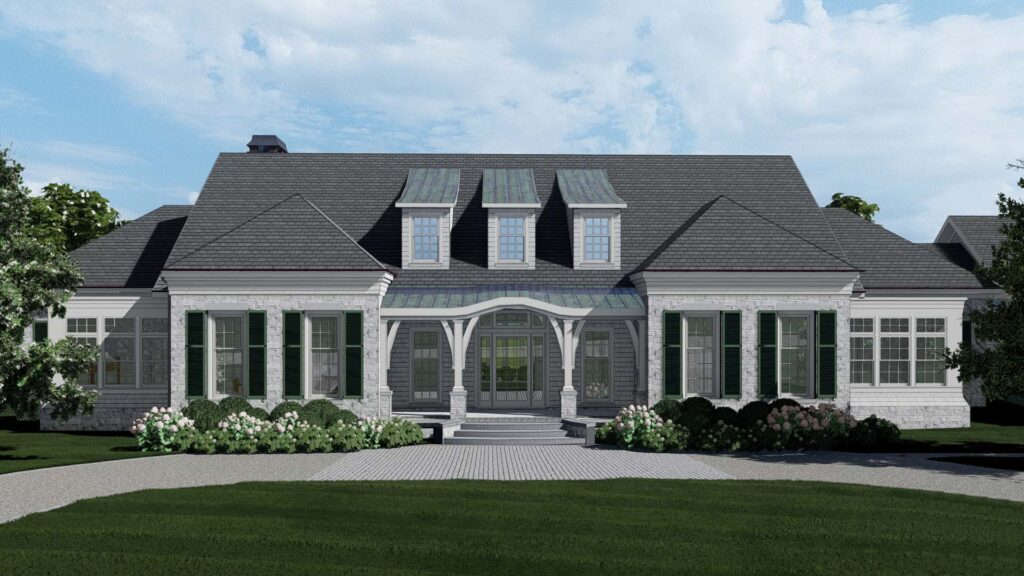 Keene Ranch House render, front of house